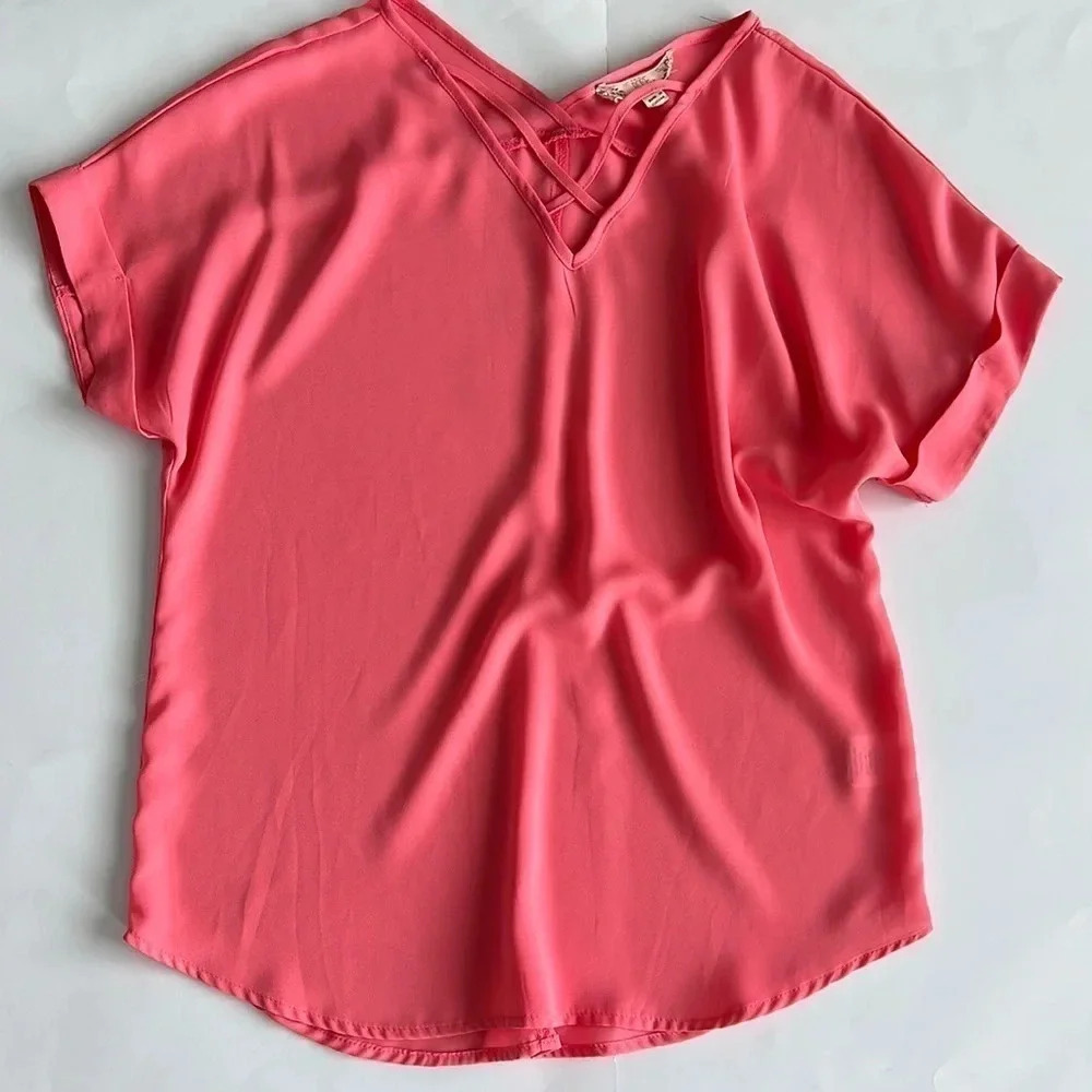 Pink Rose Coral Shirt Sz‎ Sm